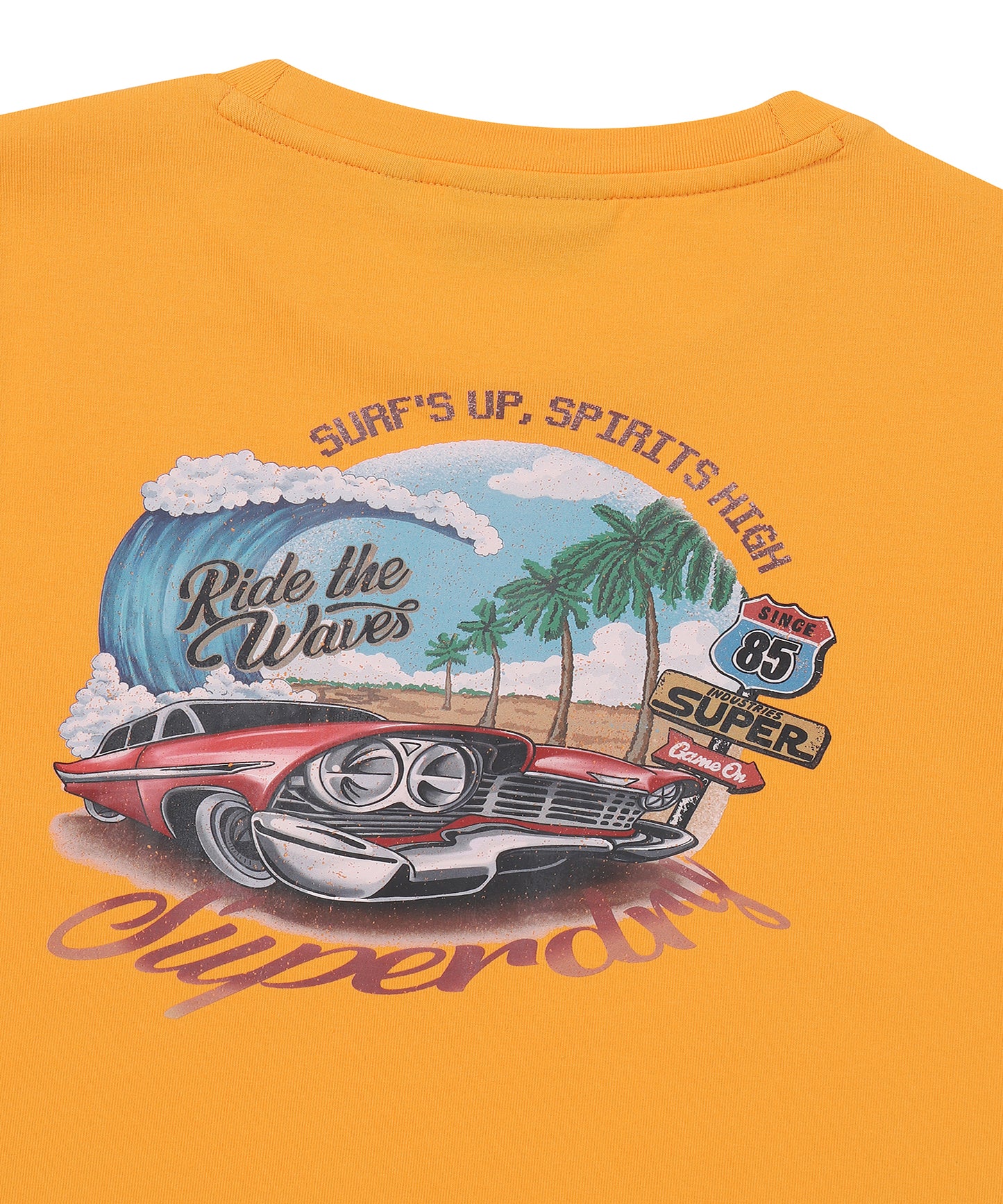 W Beach Car Crop T-Shirt