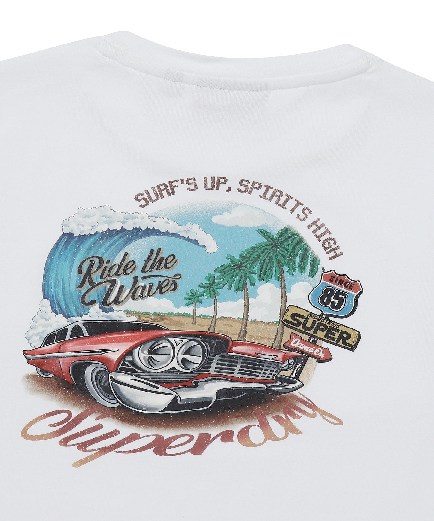 W Beach Car Crop T-Shirt