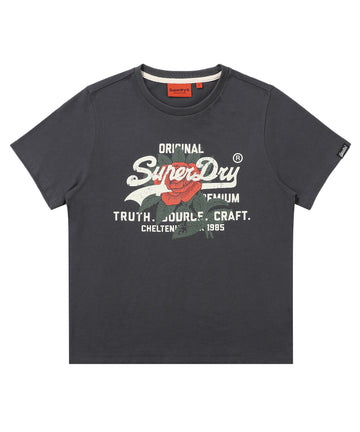W Rose T-Shirt - Charcoal