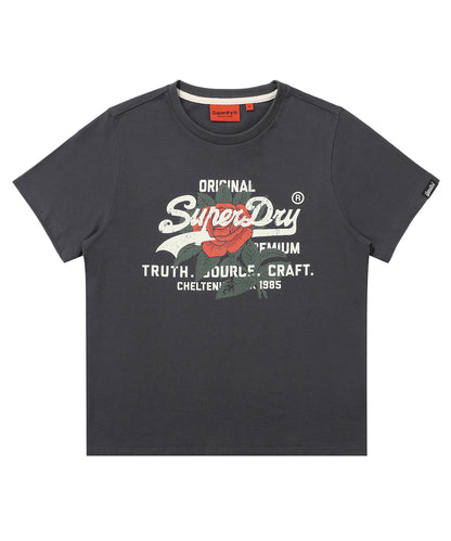 W Rose T-Shirt - Black