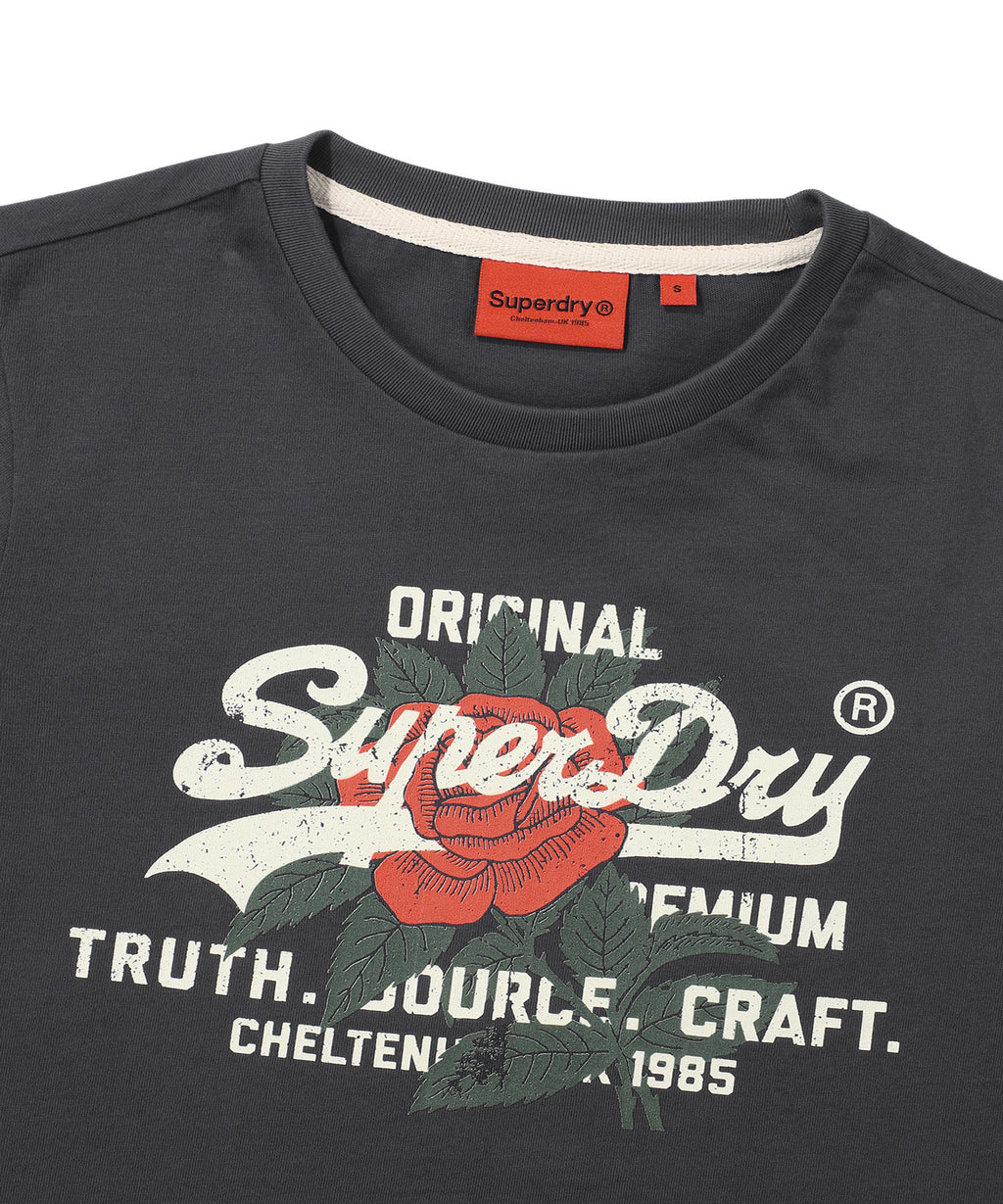 W Rose T-Shirt - Charcoal