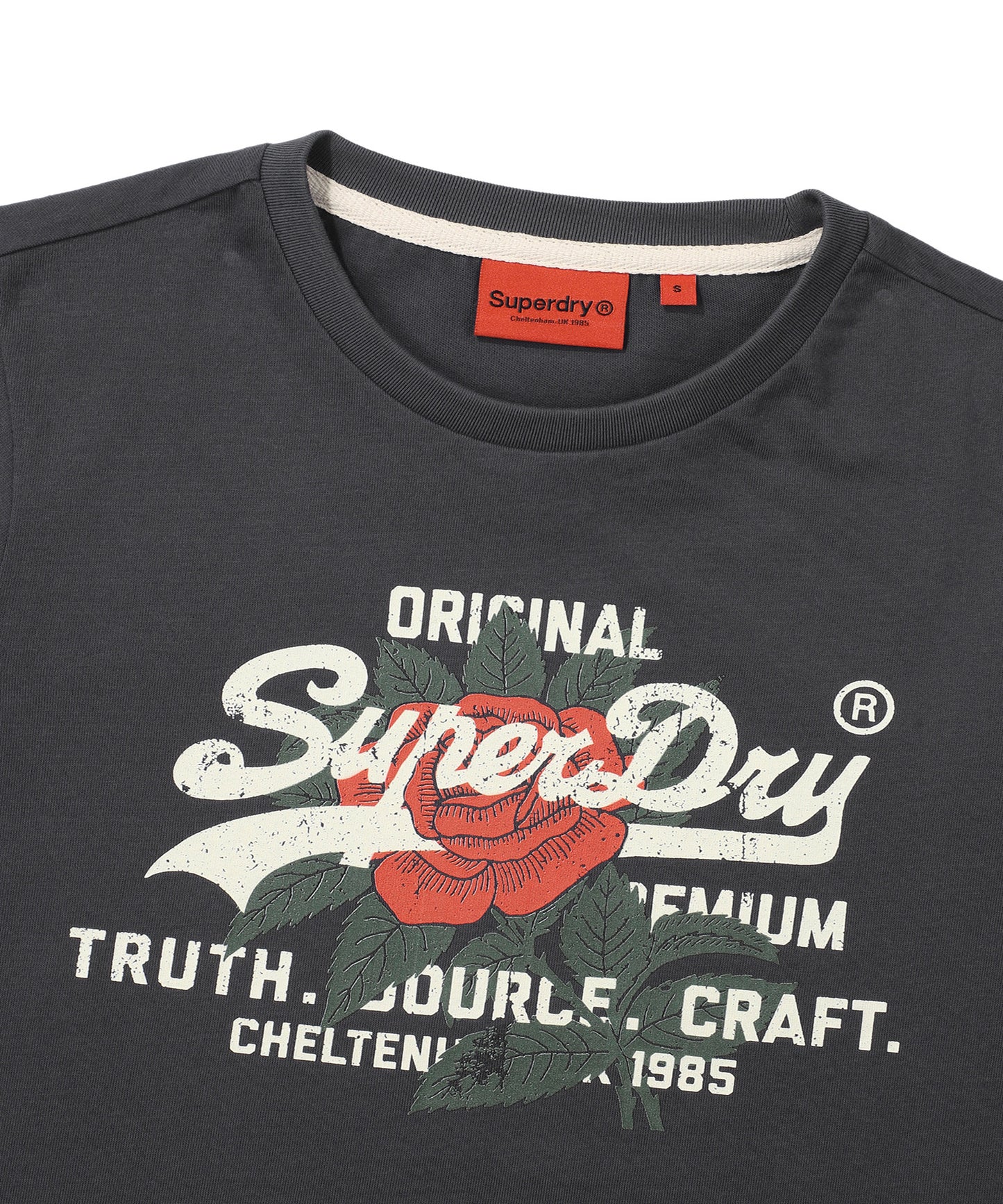W Rose T-Shirt - Charcoal