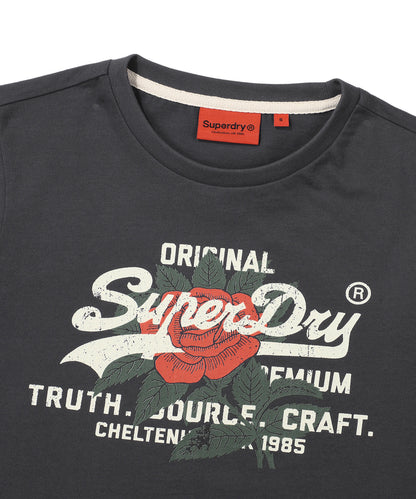 W Rose T-Shirt - Charcoal