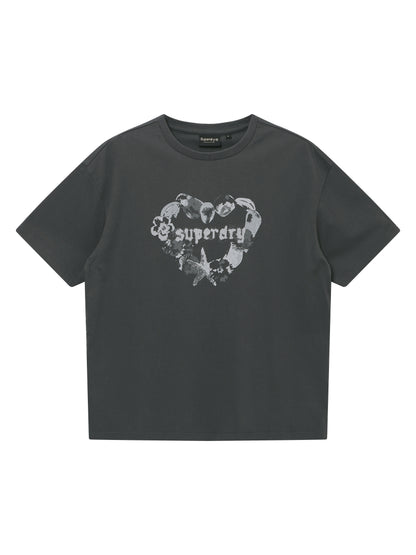 W Heart Print T-Shirt