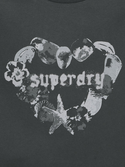 W Heart Print T-Shirt