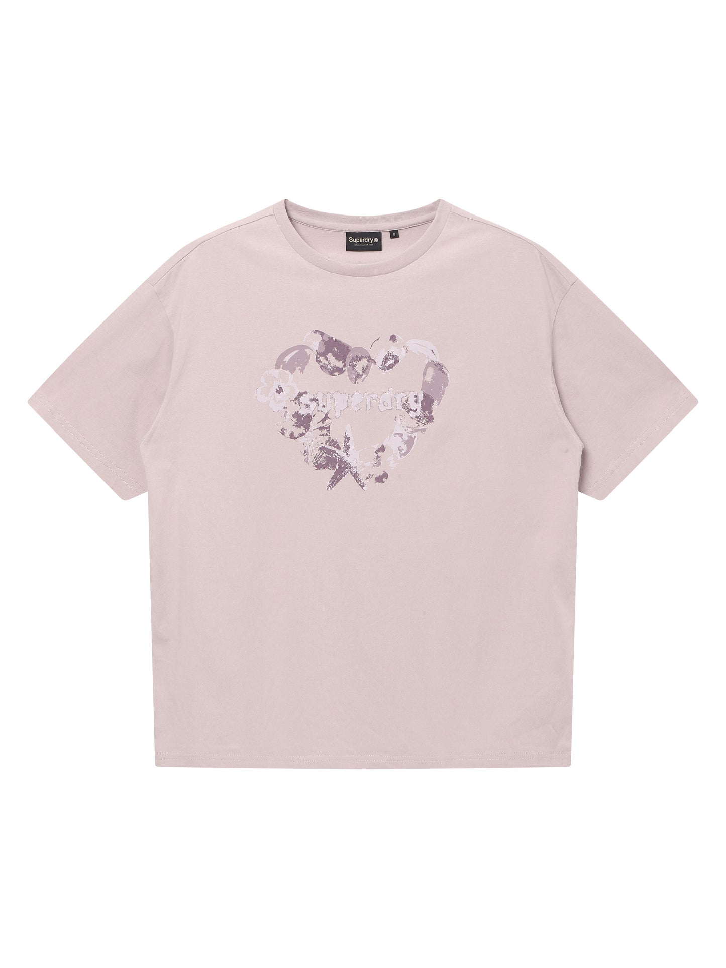 W Heart Print T-Shirt