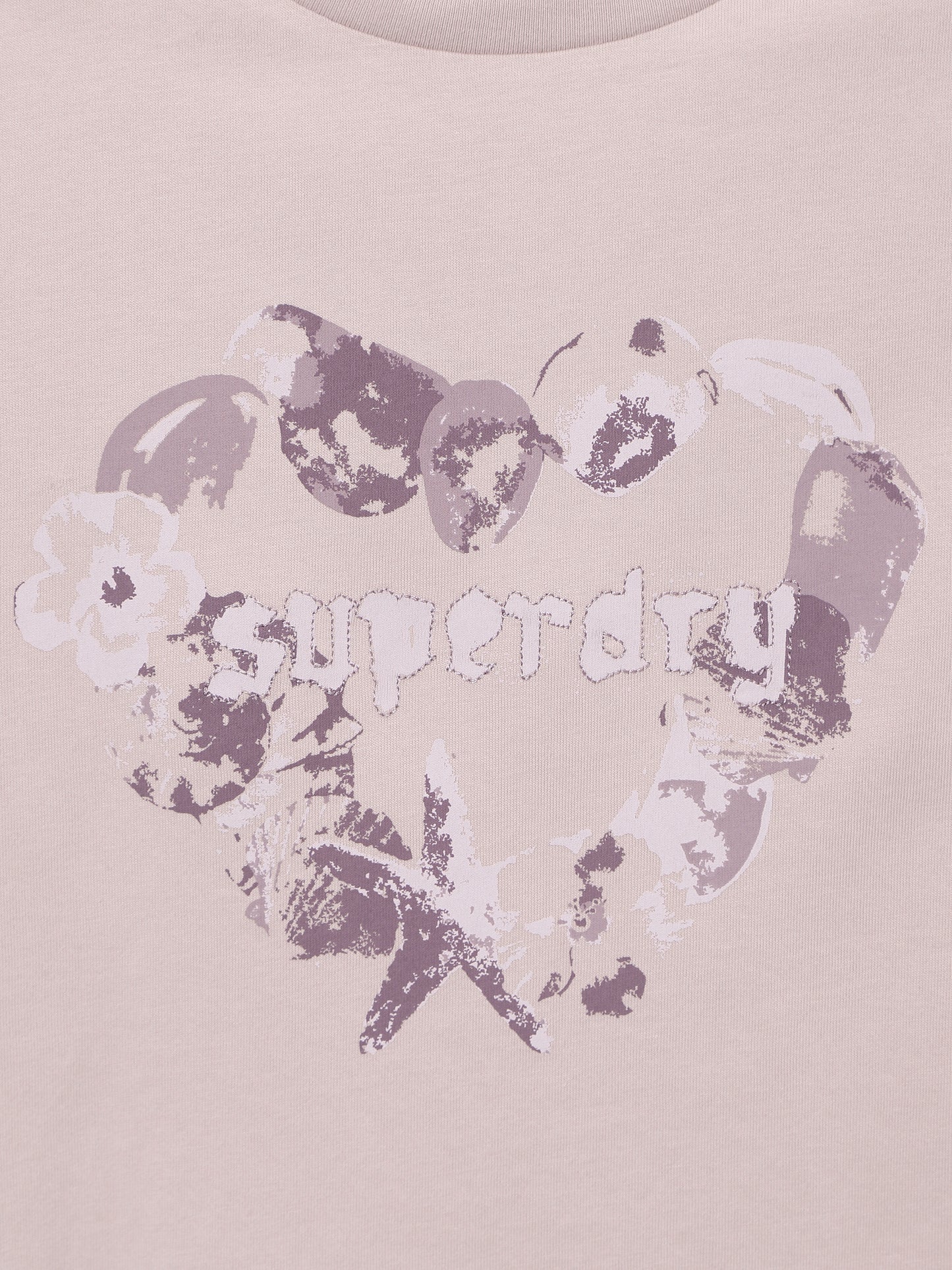 W Heart Print T-Shirt