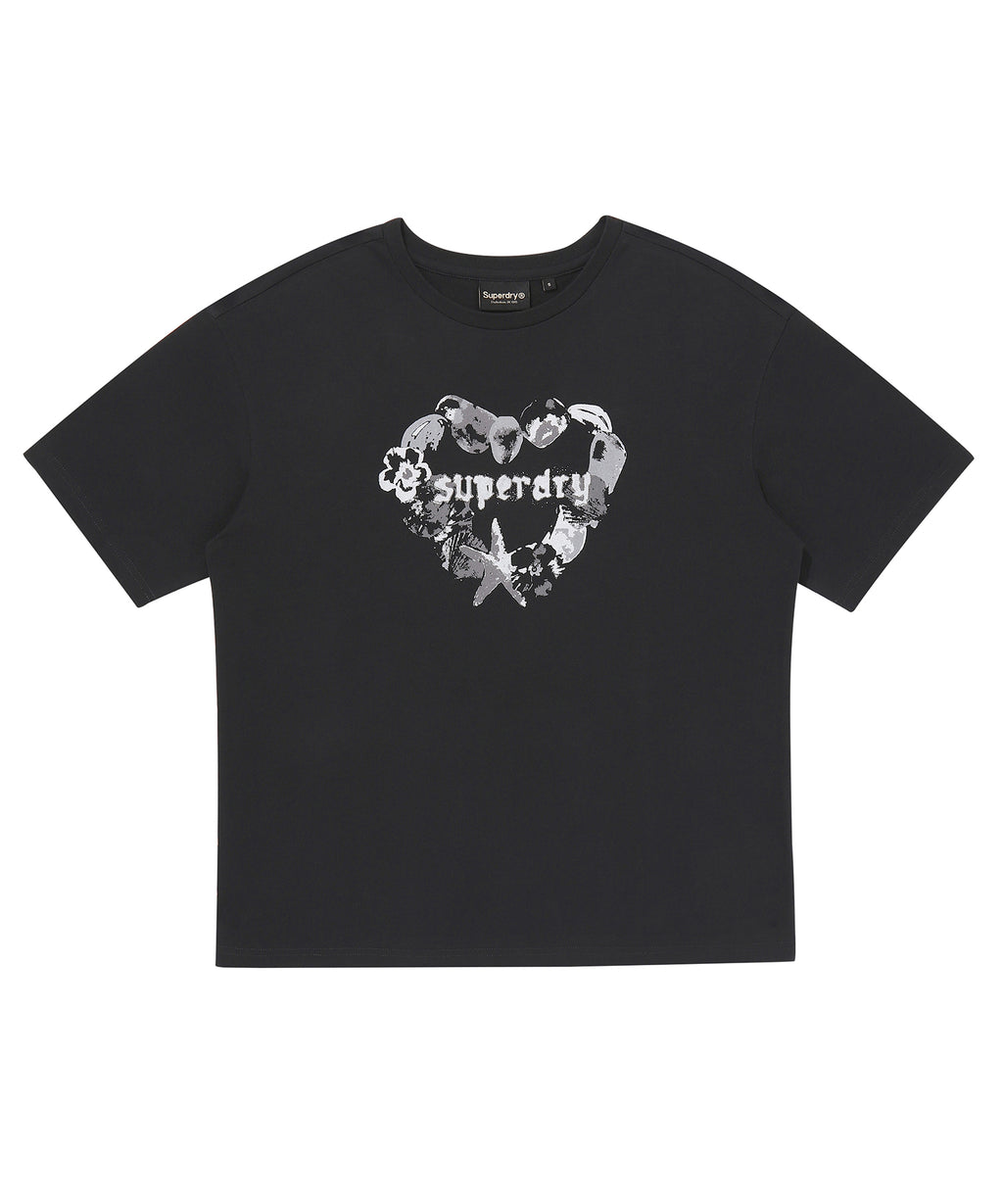 W Heart Print T-Shirt 2