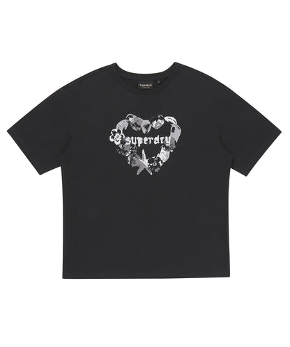 W Heart Print T-Shirt 2