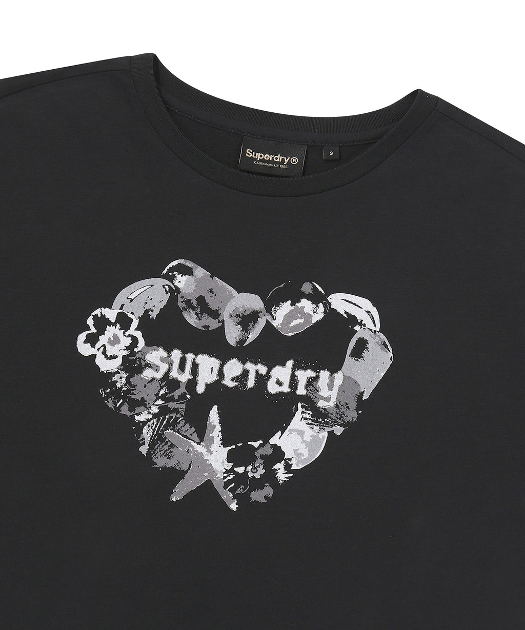 W Heart Print T-Shirt 2