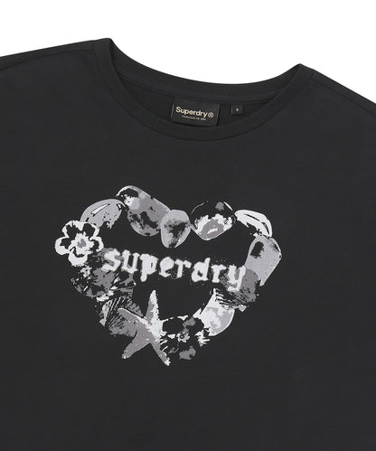 W Heart Print T-Shirt 2