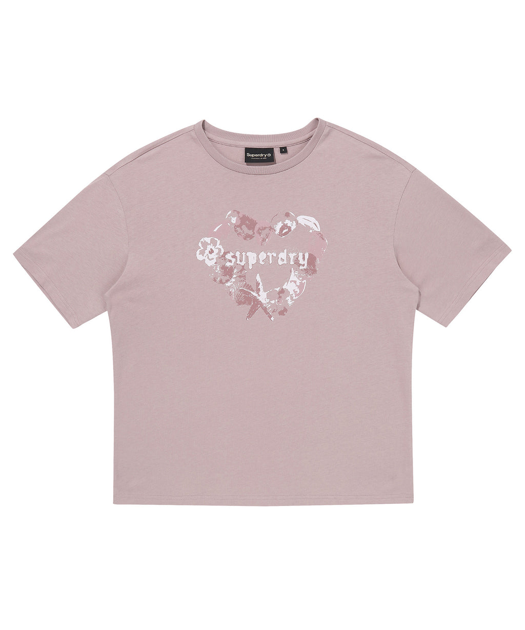 W Heart Print T-Shirt 2