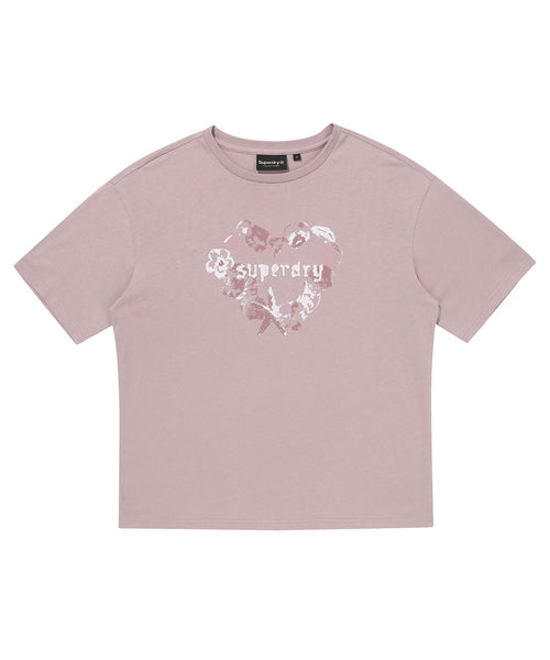 W Heart Print T-Shirt 2