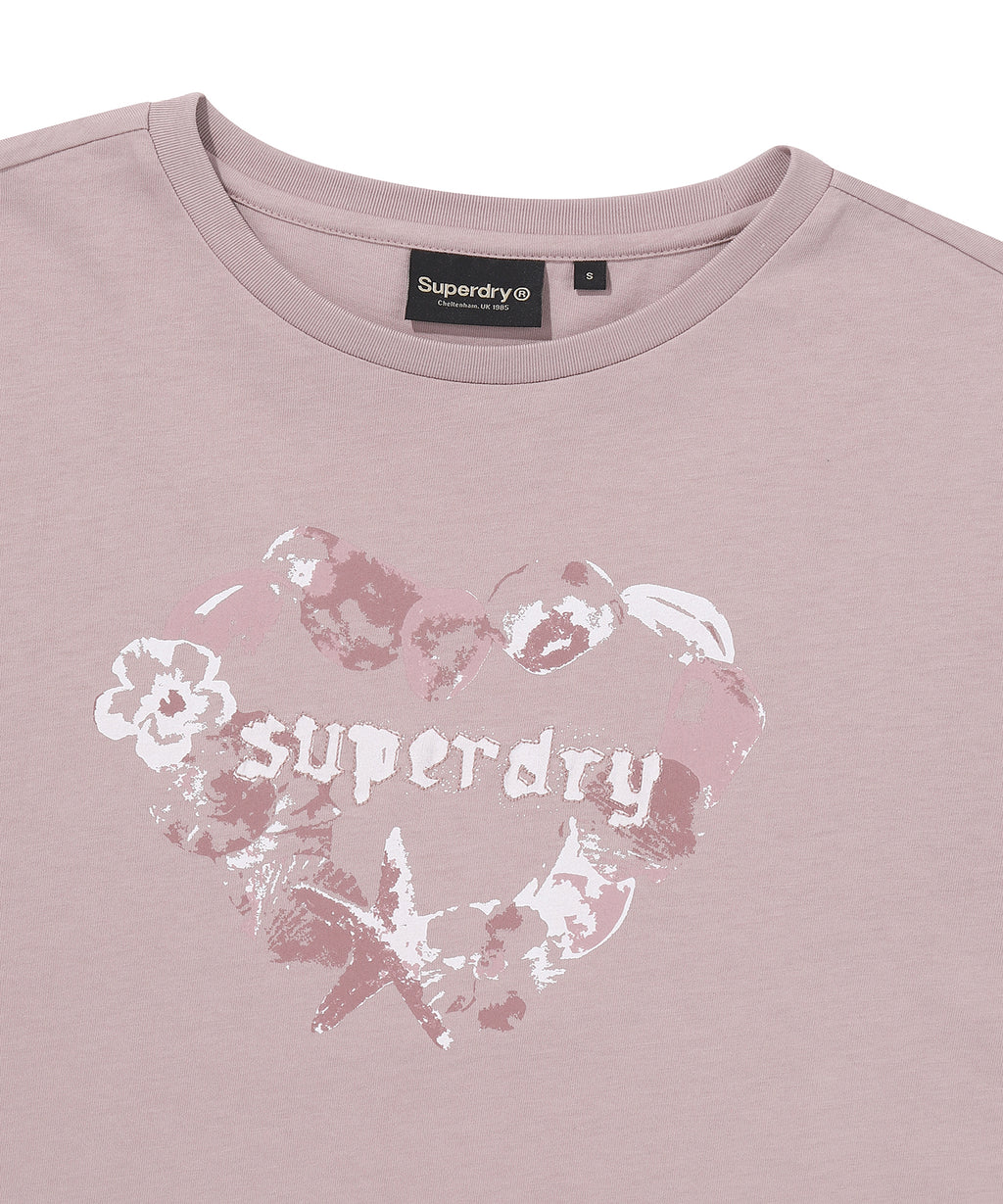W Heart Print T-Shirt 2