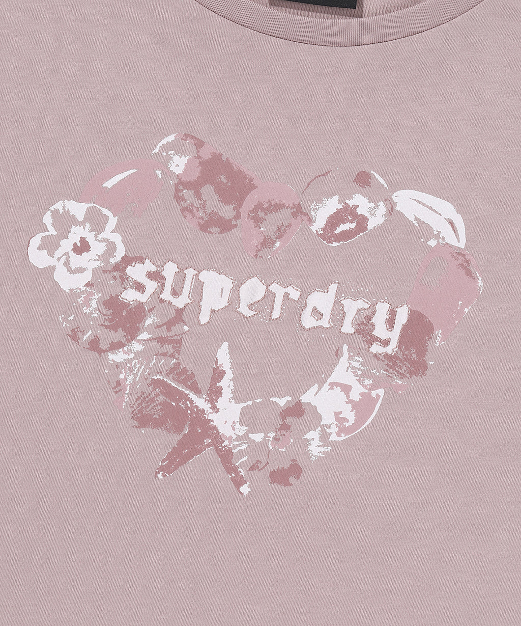 W Heart Print T-Shirt 2