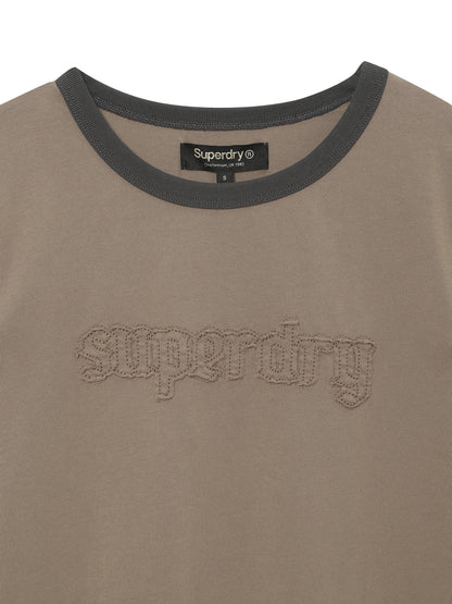 W Vintage Logo Patch Ringer T-Shirts