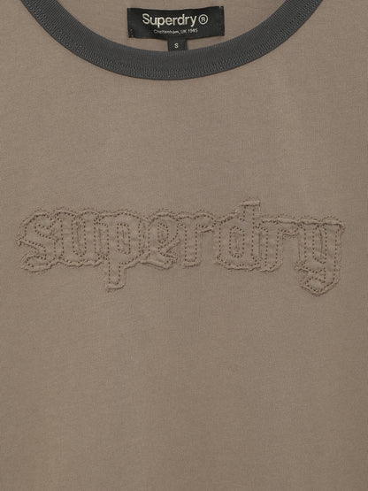 W Vintage Logo Patch Ringer T-Shirts