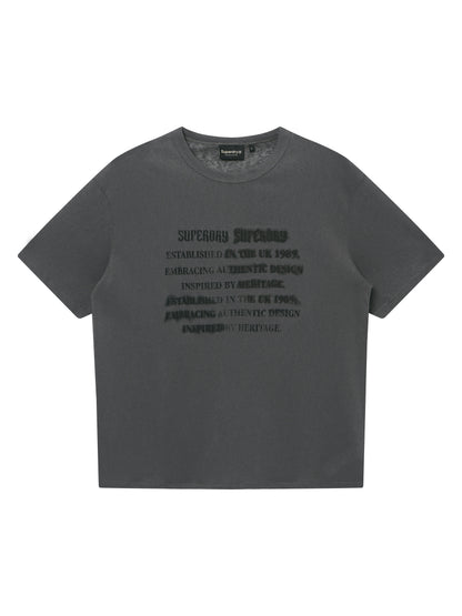 W Vintage Lettering T-Shirt