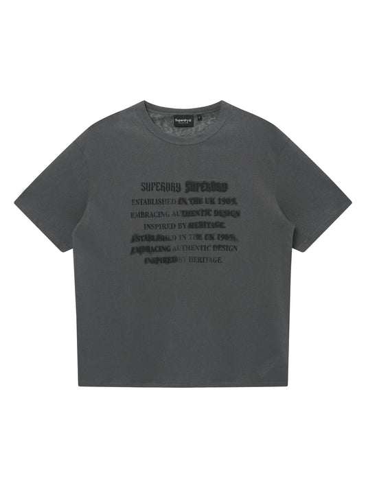 W Vintage Lettering T-Shirt