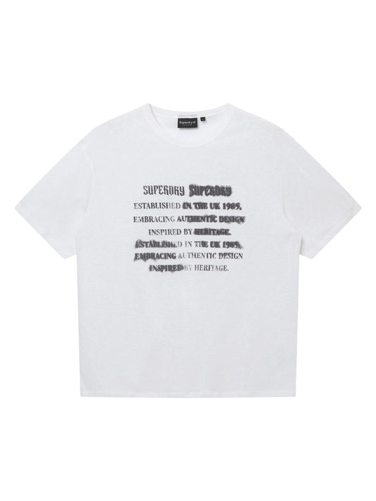W Vintage Lettering T-Shirt
