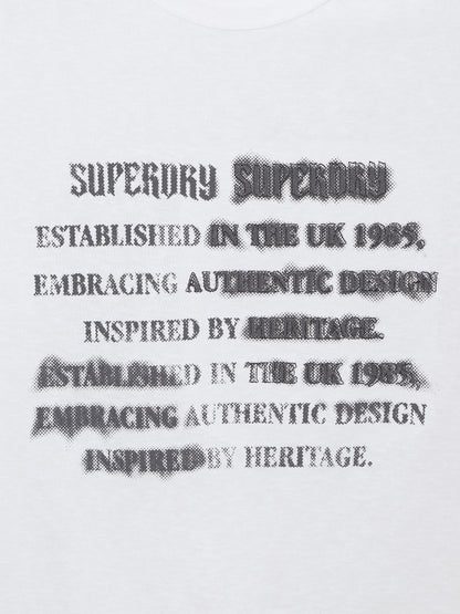 W Vintage Lettering T-Shirt