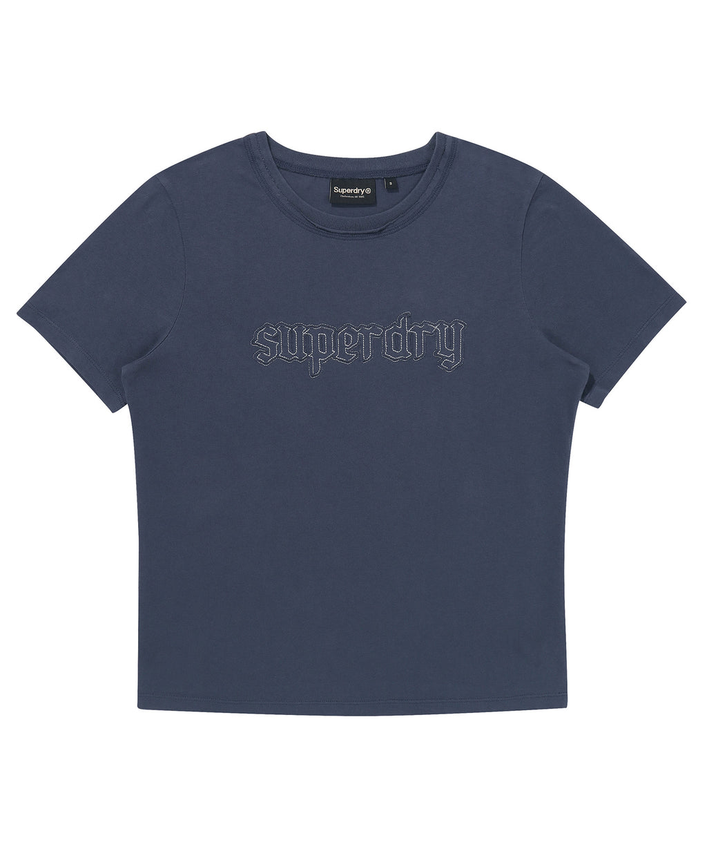 W Vintage Logo Patch T-Shirt 2