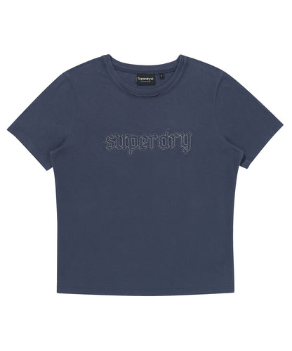 W Vintage Logo Patch T-Shirt 2