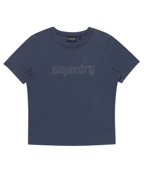 W Vintage Logo Patch T-Shirt 2