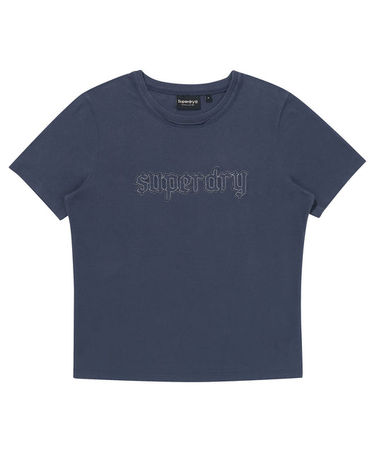 W Vintage Logo Patch T-Shirt 2