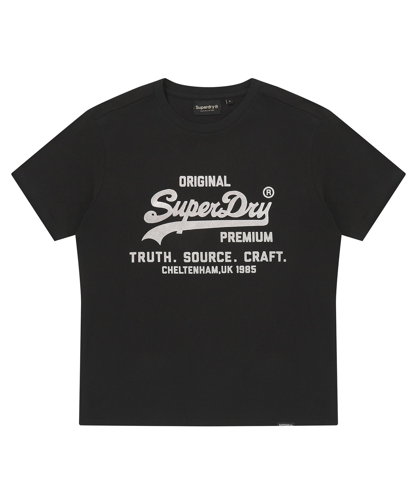 W Metal Logo Black T-Shirt - Vintage Logo Graphic