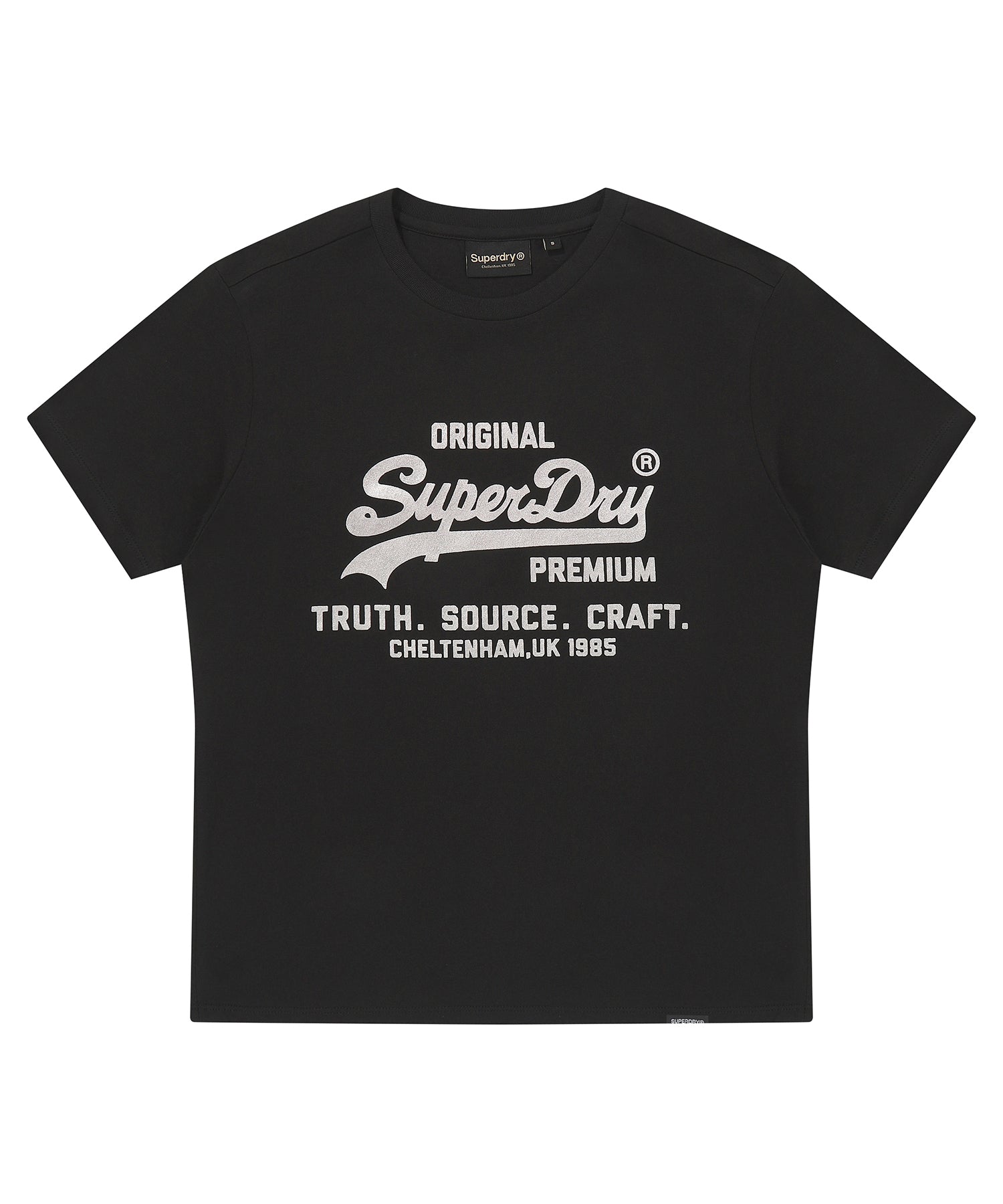 W Metal Logo Black T-Shirt - Vintage Logo Graphic