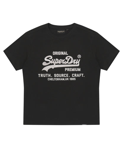 W Metal Logo Black T-Shirt - Vintage Logo Graphic