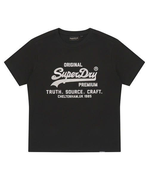 W Metal Logo Black T-Shirt - Vintage Logo Graphic