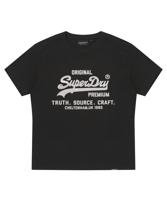 W Metal Logo Black T-Shirt - Vintage Logo Graphic
