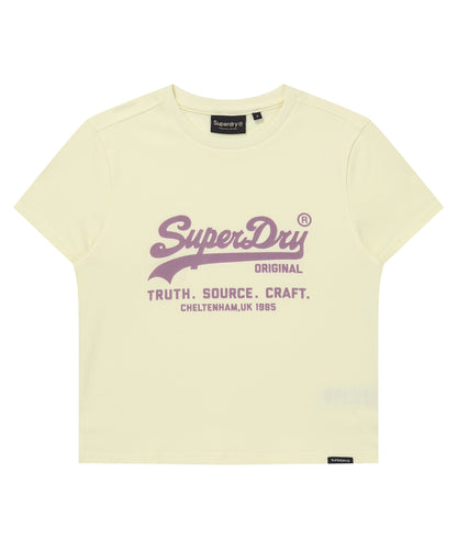 W Vintage Logo Graphic T-Shirt - Light Yellow