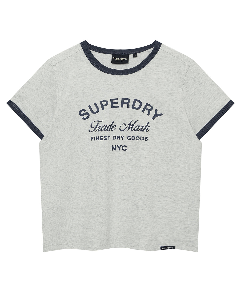 W Logo Ringer T-Shirt 2 - Light Grey