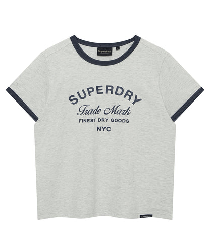 W Logo Ringer T-Shirt 2 - Light Grey
