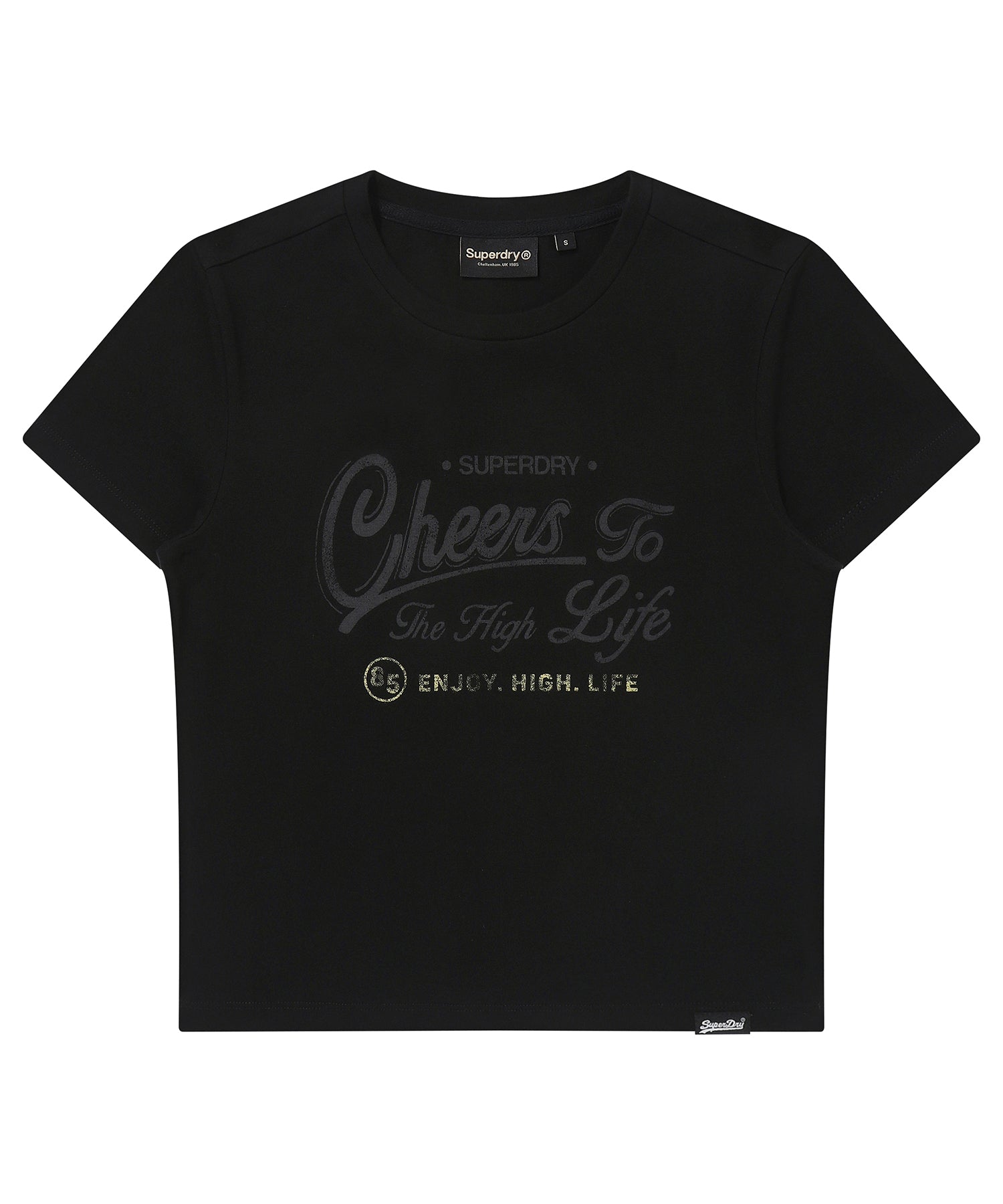 W Vintage Script Crop T-Shirt