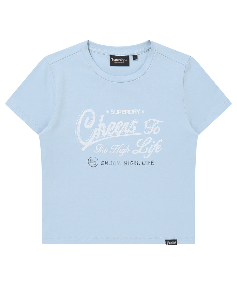W Vintage Script Crop T-Shirt