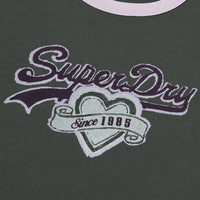 W Heart Graphic Ringer T-Shirt