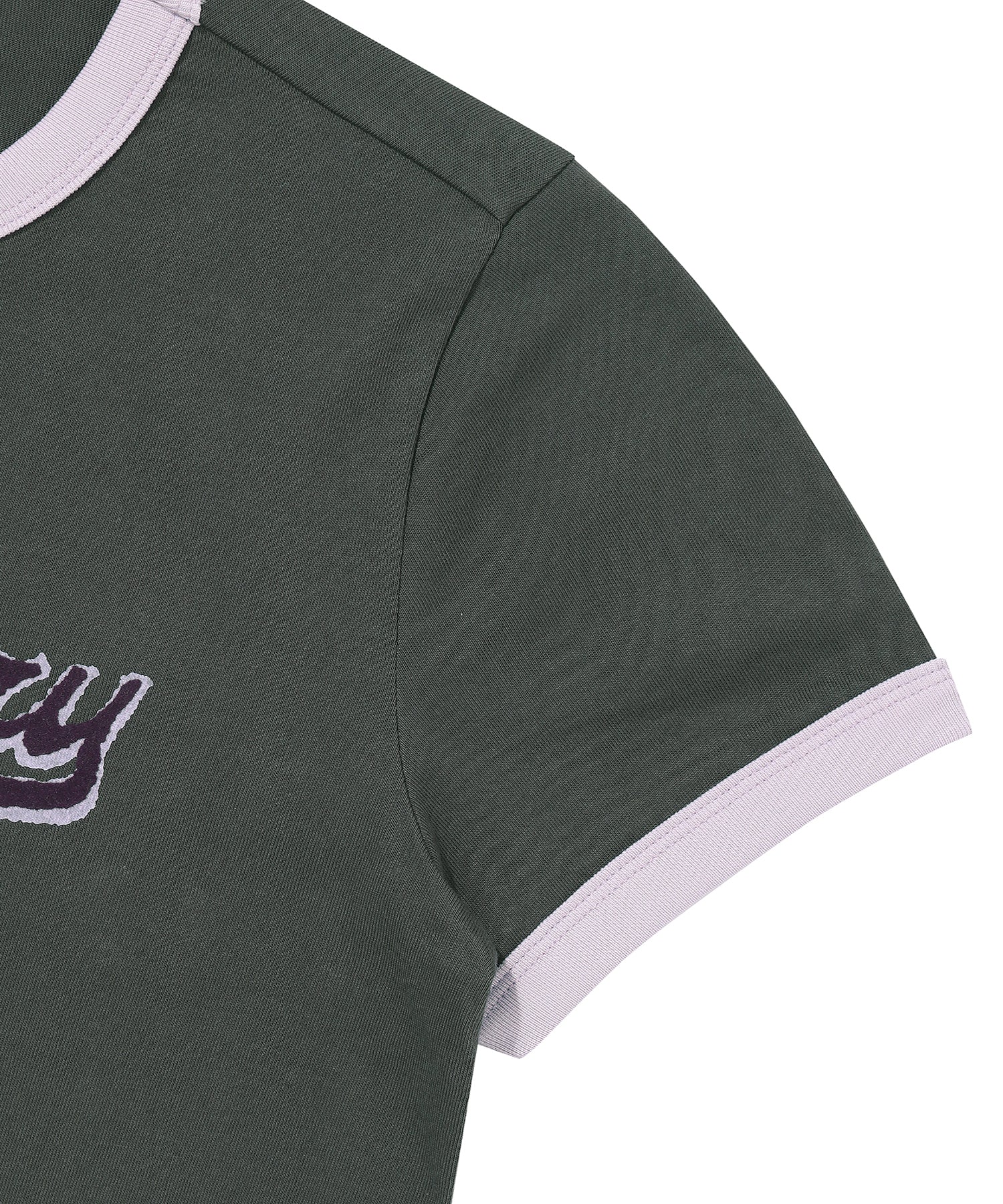 W Heart Graphic Ringer T-Shirt