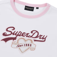 W Heart Graphic Ringer T-Shirt