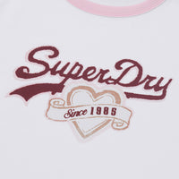 W Heart Graphic Ringer T-Shirt