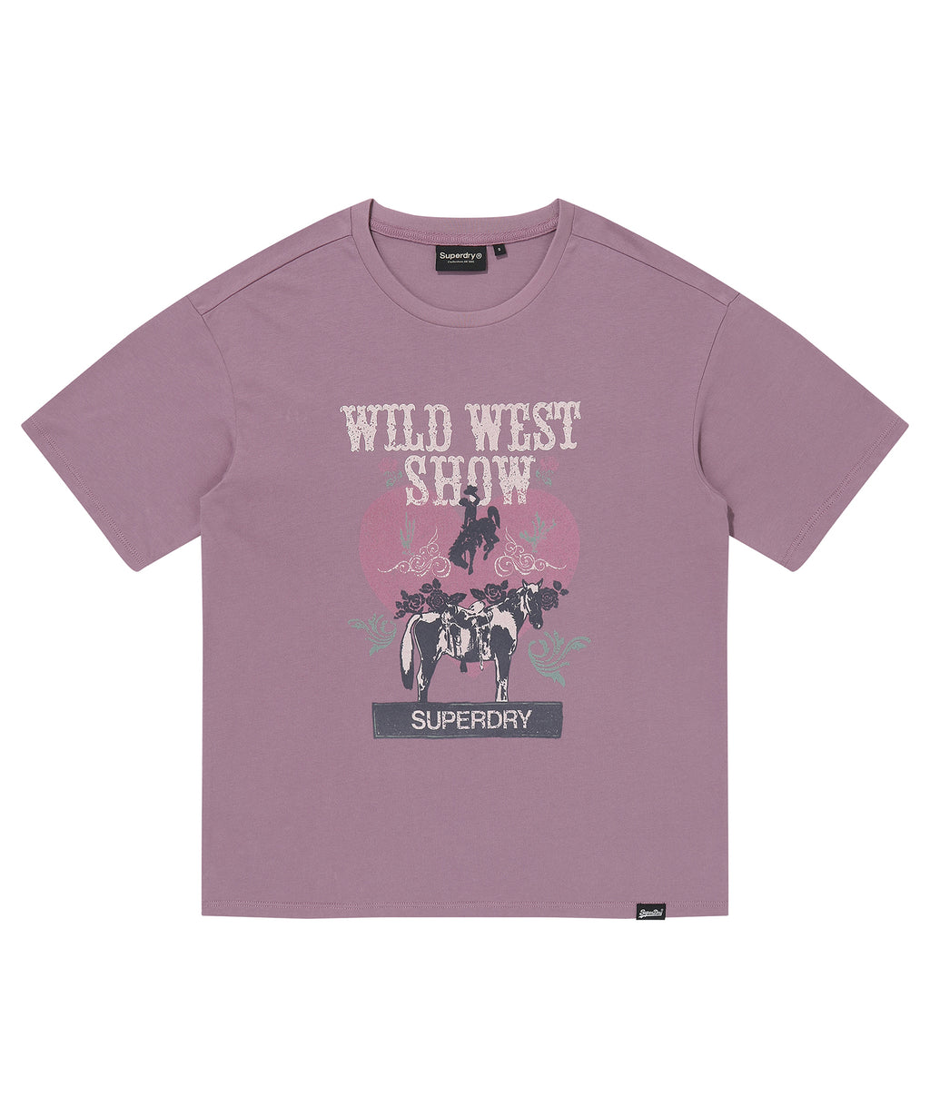 W Vintage Heart Graphic T-Shirt