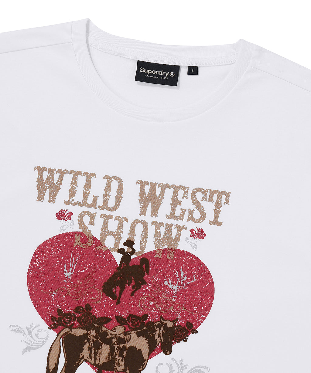 W Vintage Heart Graphic T-Shirt