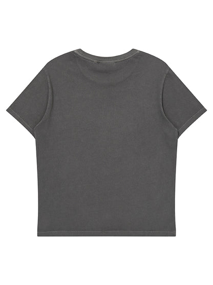 W Rose Graphic Dyed T-Shirt