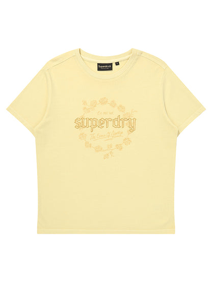 W Rose Graphic Dyed T-Shirt