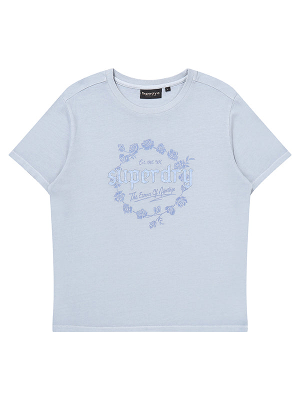 W Rose Graphic Dyed T-Shirt
