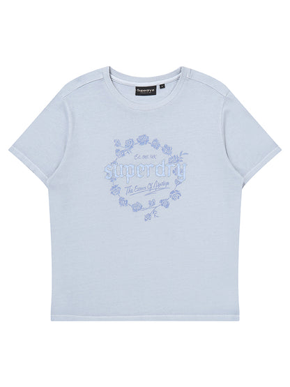W Rose Graphic Dyed T-Shirt