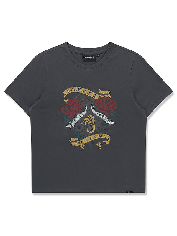 W Twin Rose Graphic T-Shirt